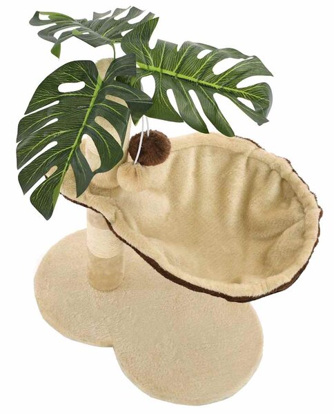 Škrabadlo pro kočky se sisalovými sloupky 50 cm béžovo-hnědé 170595
