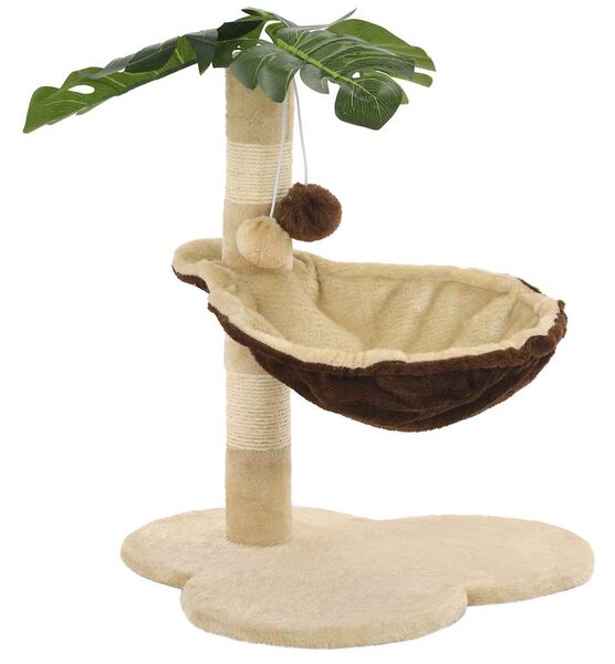 Škrabadlo pro kočky se sisalovými sloupky 50 cm béžovo-hnědé 170595