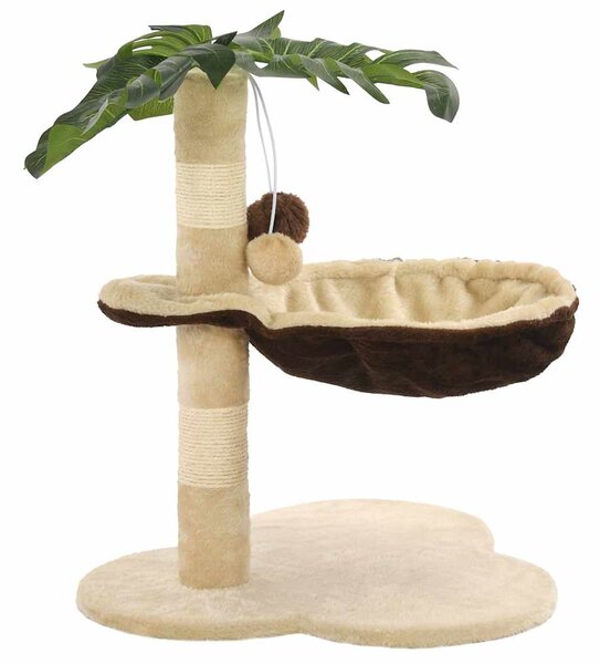 Škrabadlo pro kočky se sisalovými sloupky 50 cm béžovo-hnědé 170595