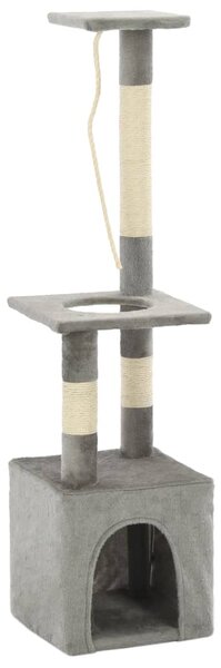 Škrabadlo pro kočky se sisalovými sloupky 109 cm šedé 170602