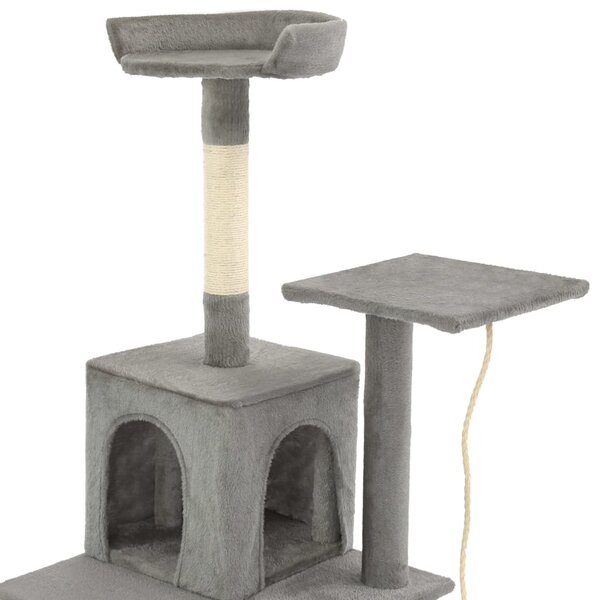 Škrabadlo pro kočky se sisalovými sloupky 120 cm šedé 170590