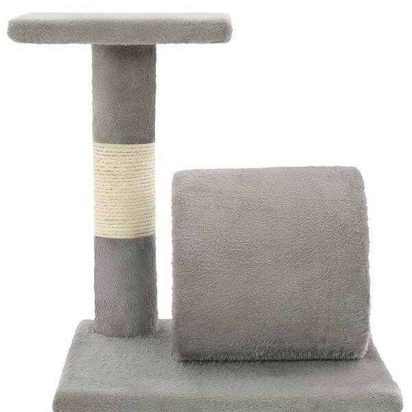 Škrabadlo pro kočky se sisalovými sloupky 65 cm šedé 170596