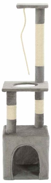 Škrabadlo pro kočky se sisalovými sloupky 109 cm šedé 170602