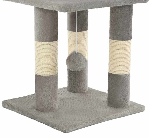 Škrabadlo pro kočky se sisalovými sloupky 65 cm šedé 170596