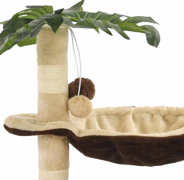 Škrabadlo pro kočky se sisalovými sloupky 50 cm béžovo-hnědé 170595