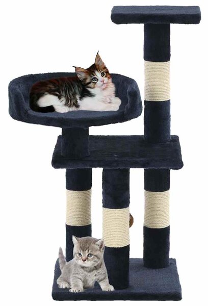 Škrabadlo pro kočky se sisalovými sloupky 65 cm modré 170611