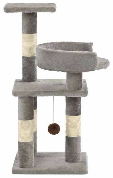 Škrabadlo pro kočky se sisalovými sloupky 65 cm šedé 170607