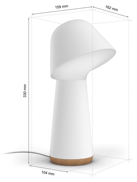 Philips Hue White and color ambiance 8720169262997 Twilight stolní lampička LED V330mm 13,4W/1380lm 2000-6500K+RGB bílá