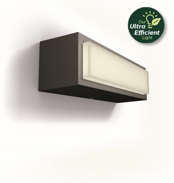 Philips 8720169257498 UltraEfficient Stratosphere venkovní nástěnné svítidlo LED 3,8W/800lm 4000K IP44 antracit