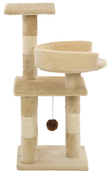 Škrabadlo pro kočky se sisalovými sloupky 65 cm béžové 170609