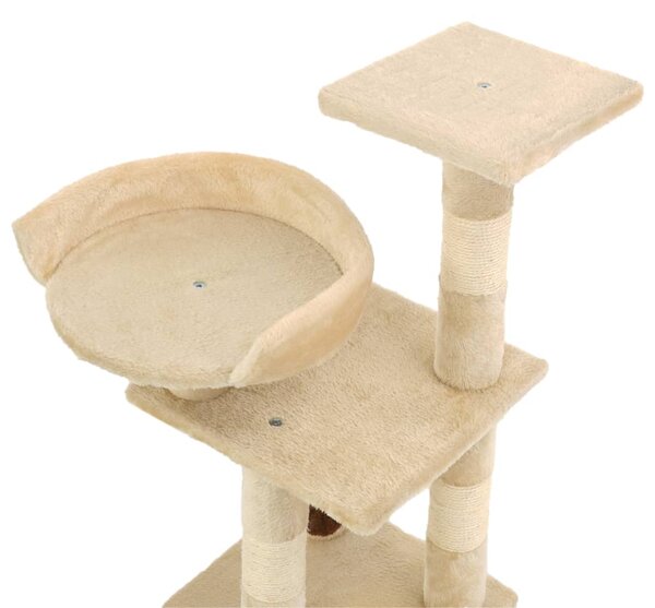 Škrabadlo pro kočky se sisalovými sloupky 65 cm béžové 170609