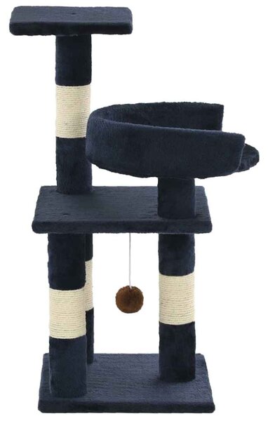 Škrabadlo pro kočky se sisalovými sloupky 65 cm modré 170611