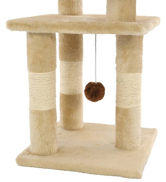 Škrabadlo pro kočky se sisalovými sloupky 65 cm béžové 170609