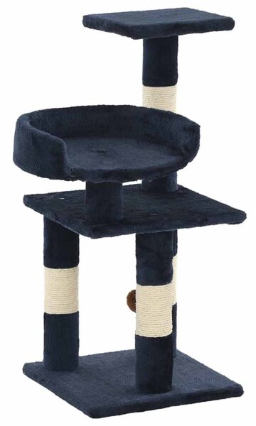 Škrabadlo pro kočky se sisalovými sloupky 65 cm modré 170611