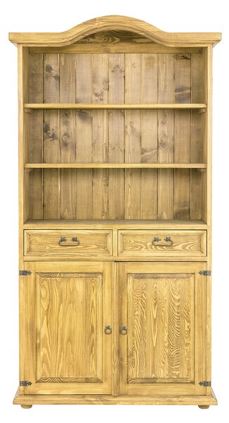 RG704 dřevěná rustikální knihovna z přírodní borovice Drewmax (Povrch přírodní vosk!)