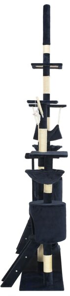 Škrabadlo pro kočky se sisalovými sloupky 230-250 cm modré 170621