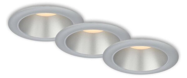 Briloner 7041-034-SADA 3x LED Koupelnové podh. svítidlo LED/4,9W/230V stříbrná