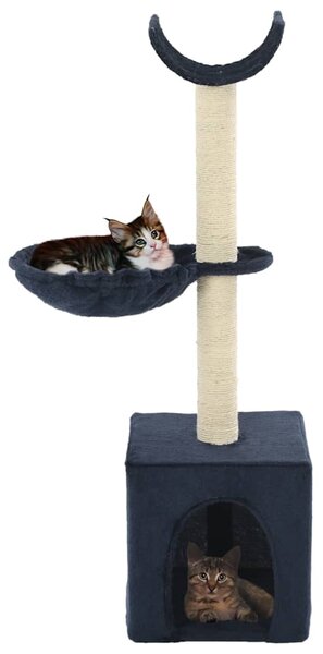 Škrabadlo pro kočky se sisalovými sloupky 105 cm modré 170627