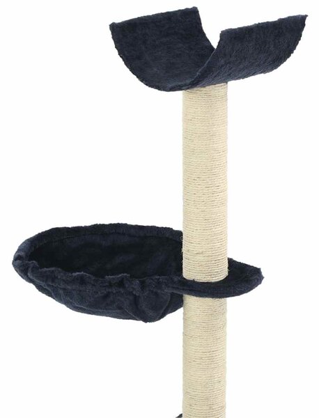 Škrabadlo pro kočky se sisalovými sloupky 105 cm modré 170627