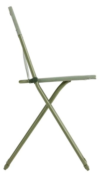 Sada BALCONY II – skládací stůl 64×70 cm + 2 ultra kompaktní židle | ColorBlock zelená Moss