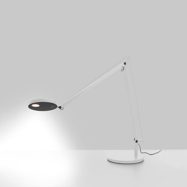 Artemide 67DEM Demetra, bílá stolní LED lampa s dotykovým stmívačem, 8W LED 3000K, 57+65cm