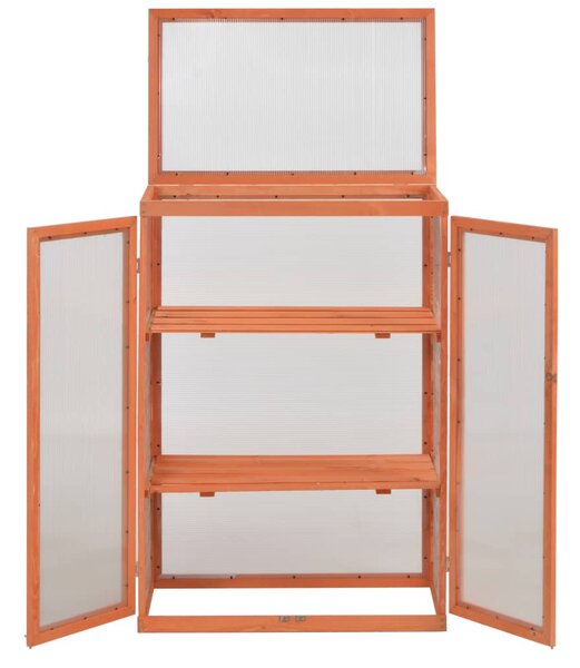 Skleník dřevěný 75 x 47 x 109 cm 170646