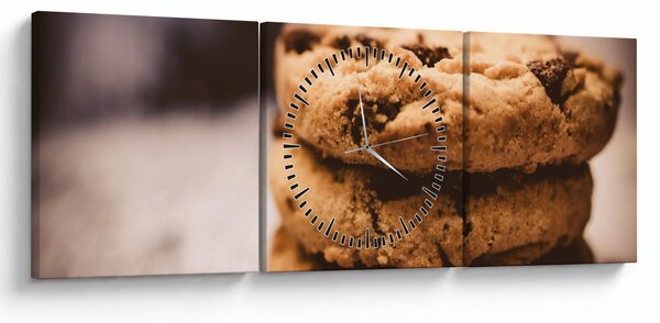 Obraz cookies sušenek (s hodinami) (90x30 cm)
