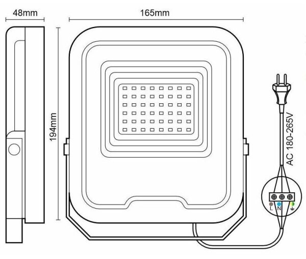 LED RGB Stmívatelný reflektor LED/30W/230V 3000K-6500K Wi-Fi Tuya IP65