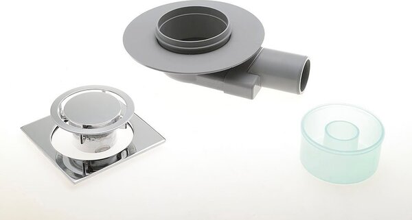 Omp Tea Omp Tea, Podlahová vpusť 100x100 mm boční, odpad 50mm, chrom, 2665.295.8