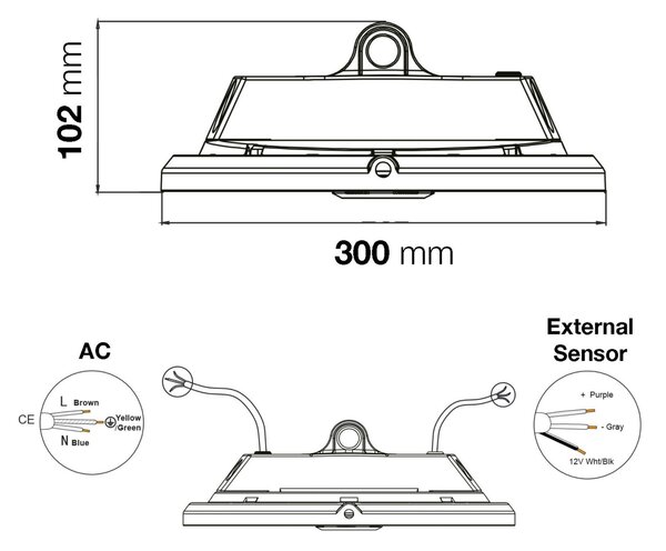 SLC LED průmyslové highbay svítidlo Vector černé 27044lm 4000K Ra80 IP65 120°