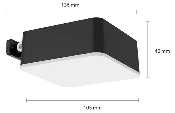 Philips 8720169265660 Outdoor solar Vynce solární nástěnné svítidlo LED 1,5W/200lm 2700K IP44 černá