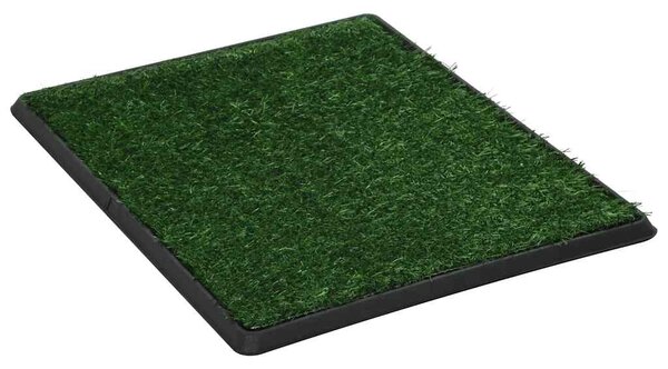 Toaleta pro psy s nádobou a umělou trávou zelená 64x51x3 cm WC 170768