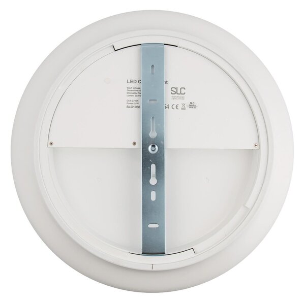SLC LED stropní svítidlo Pluto pr.400 bílé 2140lm 2700K Ra80 stmívatelné IP54 OP