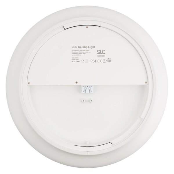 SLC LED stropní svítidlo Pluto pr.400 bílé 2140lm 2700K Ra80 stmívatelné IP54 OP