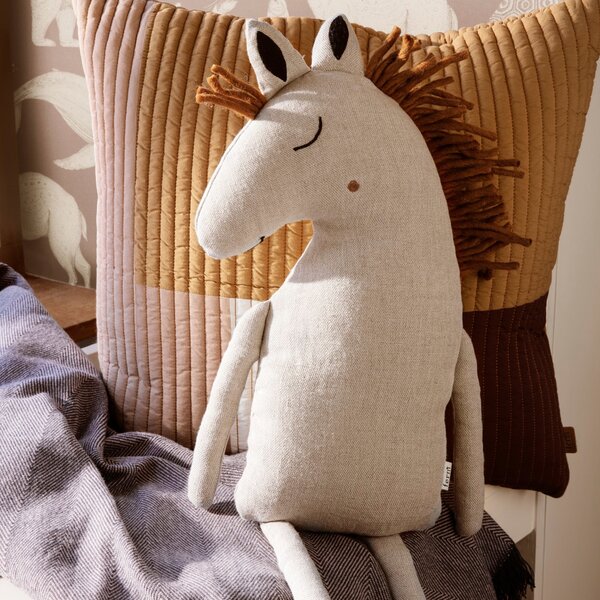 FERM LIVING Polštář Safari Horse, Natural