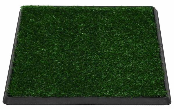 Toaleta pro psy s nádobou a umělou trávou zelená 64x51x3 cm WC 170768