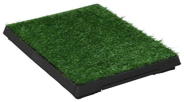 Toaleta pro psy s nádobou a umělou trávou zelená 63x50x7 cm WC 170766