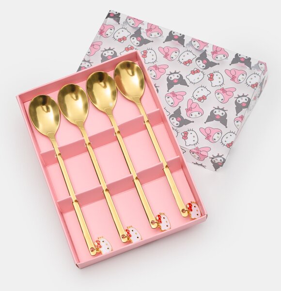 Sinsay - Sada lžiček s přívěsky Hello Kitty - zlatá
