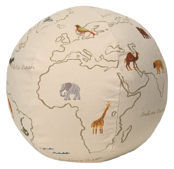 FERM LIVING Pouf s mapou světa The World