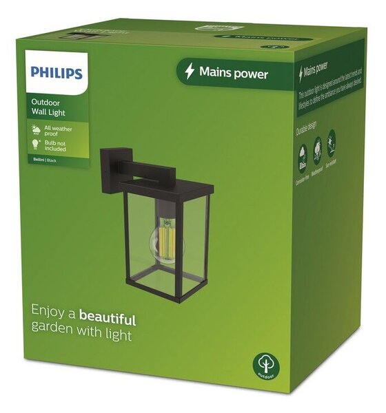 Philips 8720169266377 Outdoor Bellini venkovní nástěnné svítidlo 1xE27 IP44 antracit