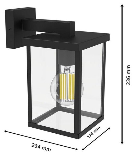 Philips 8720169266377 Outdoor Bellini venkovní nástěnné svítidlo 1xE27 IP44 antracit