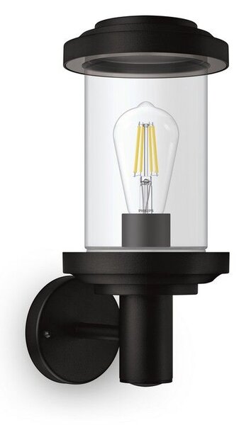 Philips 8720169266513 Outdoor Listra venkovní nástěnné svítidlo 1xE27 IP44 černá