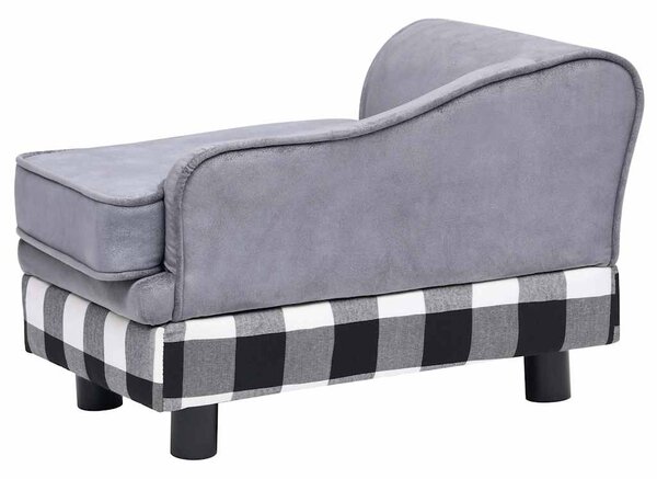 Pohovka pro psy šedá 57 x 34 x 36 cm plyš 170940