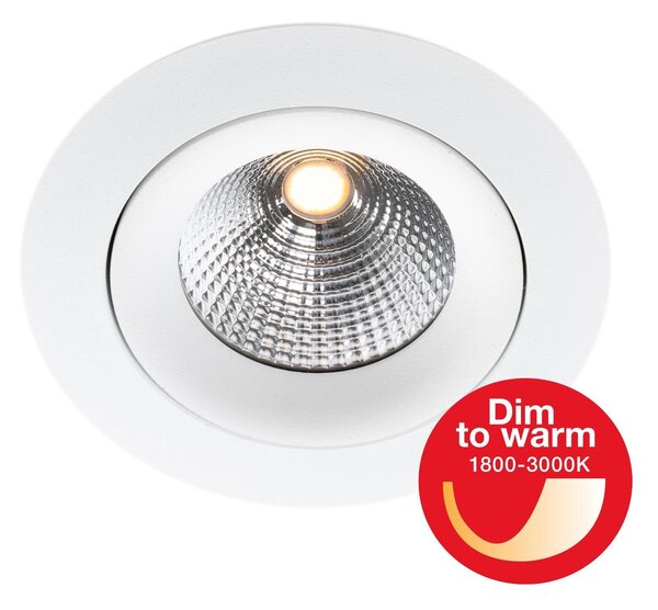 SLC vestavné LED svítidlo One360 DTW pr.68-83 mm bílé 444lm 1800-3000K Ra90 DALI IP44/IP20 36°