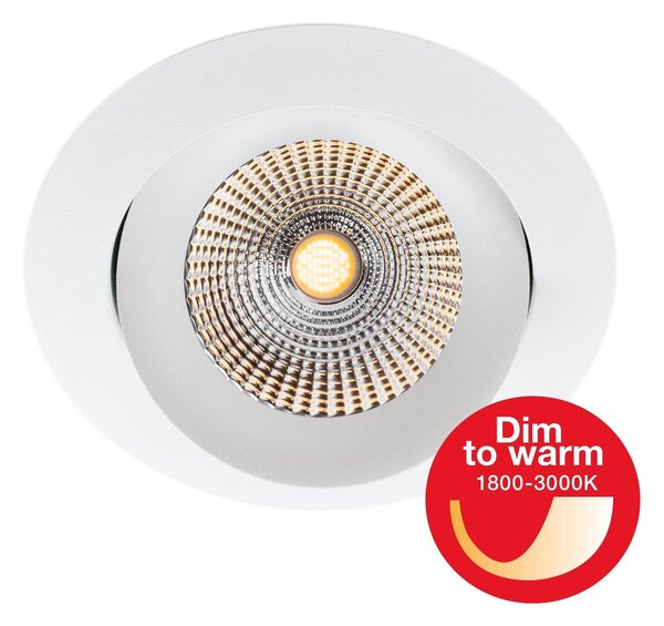 SLC vestavné LED svítidlo One360 DTW pr.68-83 mm bílé 444lm 1800-3000K Ra90 DALI IP44/IP20 36°