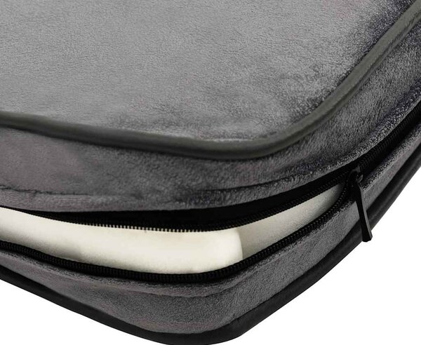 Pohovka pro psy šedá 81 x 43 x 31 cm plyš a umělá kůže 170953