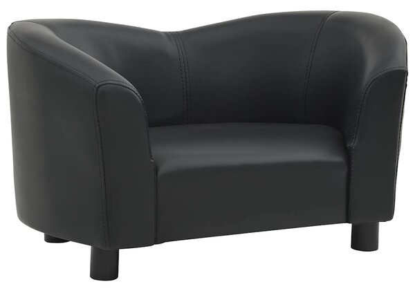 Pohovka pro psy černá 67 x 41 x 39 cm umělá kůže 170946