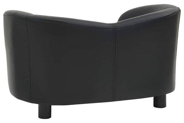 Pohovka pro psy černá 67 x 41 x 39 cm umělá kůže 170946