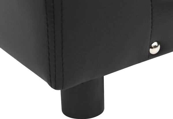 Pohovka pro psy černá 81 x 43 x 31 cm plyš a umělá kůže 170954