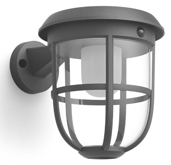 Philips 8720169267176 UltraEfficient Solar Radii solární nástěnné svítidlo se senzorem PIR LED 1,3W/250lm 3000K IP44 černá